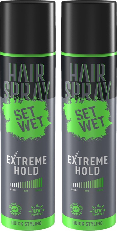 Set Wet Extreme Hold For Men,Hair Setting And Styling Hair Spray(400 Ml)