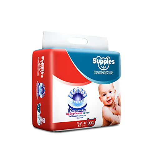 Supples Baby Premium Diaper Pants – Xxl (42 Count/White)