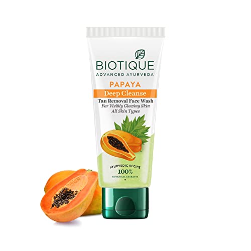 Biotique Bio Papaya Exfoliating Face Wash For All Skin Types, 50Ml