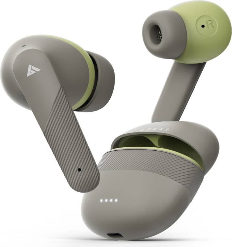 Boult Audio Airbass Z35 With Zen Enc Mic, 32H Playtime, 45Ms Ultra-Low Latency Mode, 5.3 Bluetooth Headset(Pista Green, True Wireless)