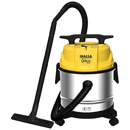 Inalsa Vacuum Cleaner Wet And Dry |1200 W & 12 Ltr Capacity| Strong Suction & Blower | Hepa Filter| Stainless Steel Metal Tank |3 In 1 Multifunction Wet/Dry/Blowing | (Micro Wd 12)