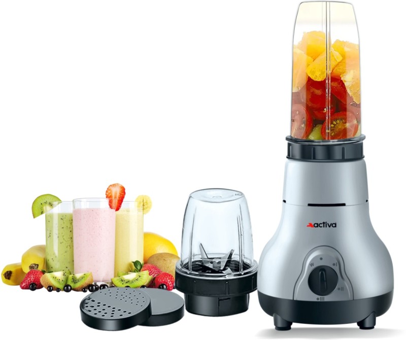 Activa Nutri 500 Watt Mixer 2 Jar 500 Juicer Mixer Grinder (2 Jars, Black & Gray)