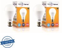 Wipro 15 W Standard B22 LED Bulb(White, Pack of 2)