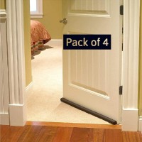 Vigneshgenix (Pack of 4) Door Seal Twin Draught Draft Guard Door Closer Bottom Brown Sealing Strip Adjustable Door Draft Blocker Insulator Isolation The Light Washable (36 Inch) Door Mounted Door Stopper Door Mounted Door Stopper (Brown) Door Bottom Sealing Strip Guard for Home/Office Door Mounted D