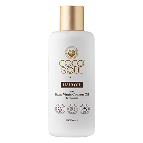 Coco Soul Hair Oil With Extra Virgin Coconut Oil & Vitamin E For Healthy Hair Growth | Deep Nourishment | Enriched With Almond | Mineral Oil & Silicone Free | From The Makers Of Parachute Advansed | 200Ml