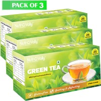 NutroVally for weight loss & Build Immunity | Premium tea leaves with Active Ingredients Lemon Green Tea Bags Box(3 x 25 Bags)