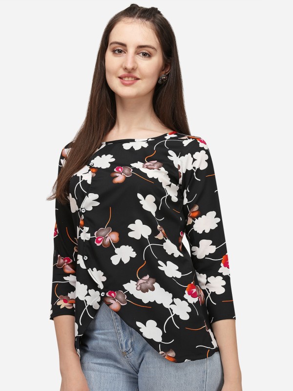 Westhood Casual Floral Print Women Multicolor Top