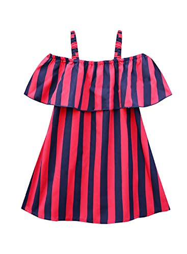 A.T.U.N. (All Things Uber Nice) Polyester A-Line Casual Dress (Gdrs Alx_Red-Navy_3-6 Months)