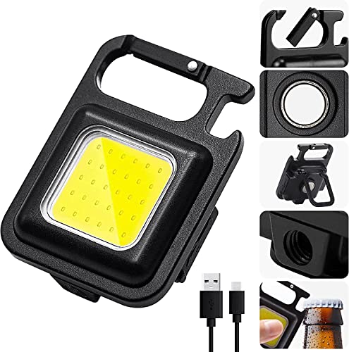 T Topline Light Led Mini Cob Flashlights Cob Keychain Work Light With 4 Lighting Modes 1000 High Lumens Bright Light Keychain Flashlight