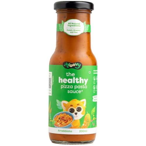 Troovy Healthy Pizza Pasta Sauce & Dip | 100% Chemical Free | No Preservatives | No Msg | No Trans Fat | No Processed Sugar | All Natural Ingredients | Contains Natural Protein, Minerals, Fiber | Mouth-Watering Italian Taste 180Gm (Pack Of 1)