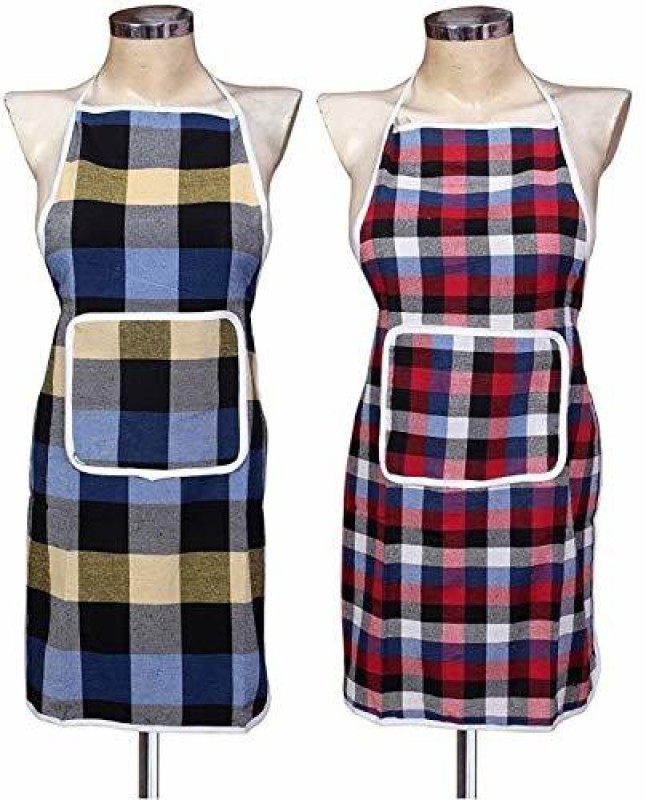 Shri Anand Creations Cotton Chef’S Apron – Free Size(Multicolor, Pack Of 2)