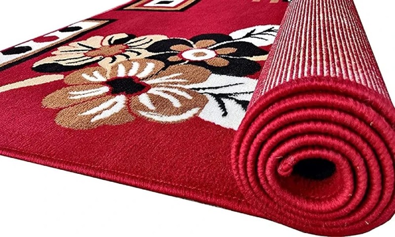 Bhcarpet Red Acrylic Carpet(150 Cm, X 200 Cm, Rectangle)