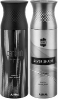 Ajmal Carbon & SilverShade Deodorants + 2 Testers Deodorant Spray – For Men(400 ml, Pack of 2)