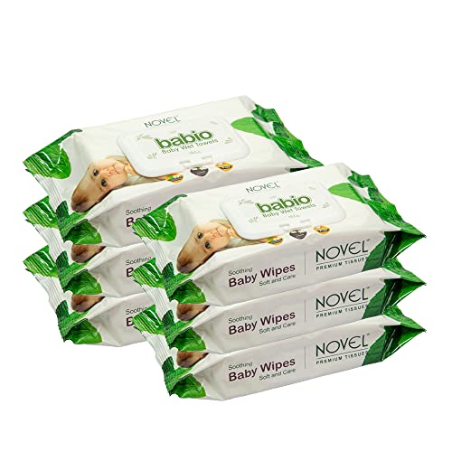Novel Baby Wet Wipes/Pack With Lid (Pack Of 6-80 Sheet)