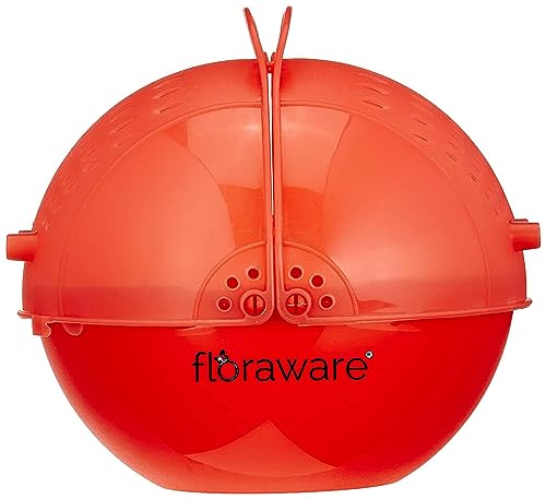 Floraware Plastic Food Strainer Colander, Fruit Basket, Pasta Strainer, Vegetable Strainer, Kitchen Sieve, Washing Bowl, Unbreakable, Red