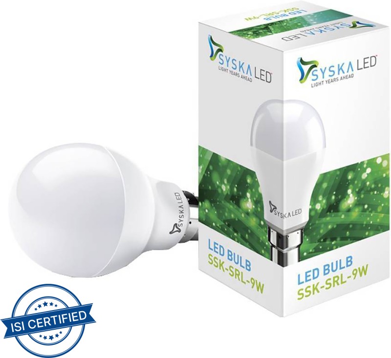 Syska 9 W Standard B22 Led Bulb(White)