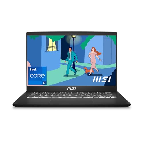Msi Modern 14, Intel 12Th Gen. I7-1255U, 36Cm Fhd 60Hz Laptop (16Gb/512Gb Nvme Ssd/Windows 11 Home/Intel Iris Xe Graphics/Classic Black/1.4Kg), C12M-459In