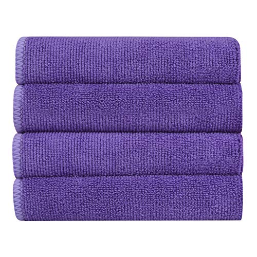 Bathla Spic & Span Multi Purpose Micro Fiber Cleaning Cloth – 340 Gsm: 40Cmx40Cm (Pack Of 4) (Purple)