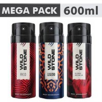 Wild Stone Ultra Sensual , Red & legend (200 ml Each) Deodorant Spray – For Men(600 ml, Pack of 3)