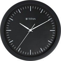 Titan Analog 30 cm X 30 cm Wall Clock(Black, With Glass, Standard)
