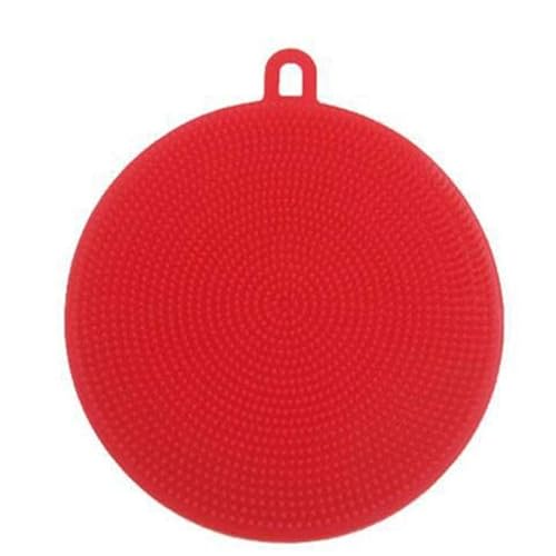 Atevon Silicone Dish Scrubber Sponge Mildew Free, Non Stick, Heat Resistant Kitchen Cleaning Supplies Sponges Multicolor