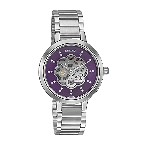 Sonata Analog Purple Dial Women’S Watch-8141Sm13