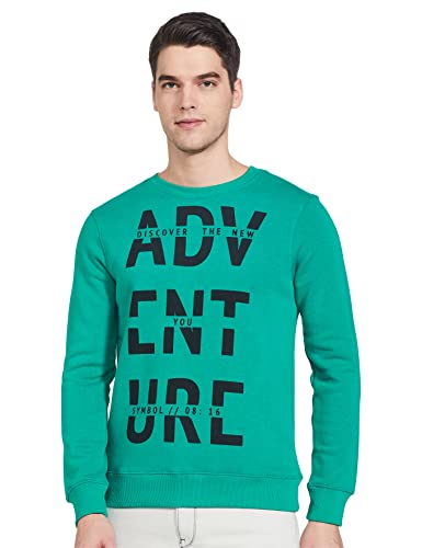 Amazon Brand – Symbol Men’S Cotton Blend Crew Neck Sweatshirt (Aw20Inosyss02_College Green_L)
