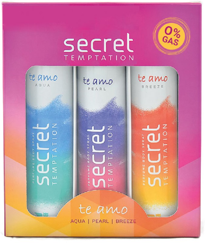 Secret Temptation Te Amo Combo (120 Ml X 3) Body Spray – For Women(360 Ml, Pack Of 3)