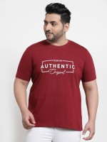 MIR Solid, Printed Men Round Neck Maroon T-Shirt