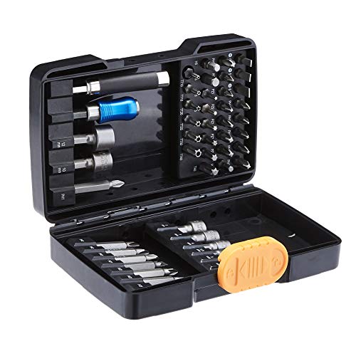 Amazon Basics Screwdriver And Nut Driver Bit Set – 48-Piece, Chrome Vanadium And S2 Steel