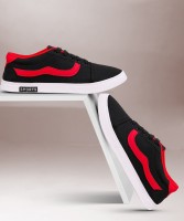 World Wear Footwear Latest Exclusive Affordable Collection of Trendy & Stylish Casual Shoes Sneakers For Men(Black, Red)