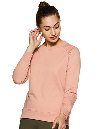 Amazon Brand – Symbol Women’S Cotton Blend Crew Neck Sweat Shirt (Aw18Wnssw01_Murky Pink_Medium_Murky Pink_M)