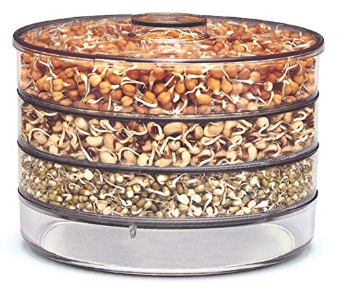 Roktry Sprout Maker Sprout Maker Box Hygienic Sprout Maker With 4 Container Organic Home Making Fresh Sprouts Beans For Living Healthy Life Sprout Maker 4 Bowl Sprout Maker For Home, Plastic