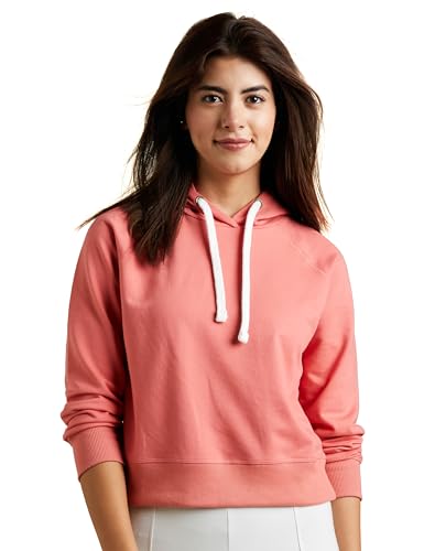 Amazon Brand – Symbol Womens Casual Cotton Blend Hooded Sweatshirt (Aw18Wnssw06_Candle Pink_2Xl)