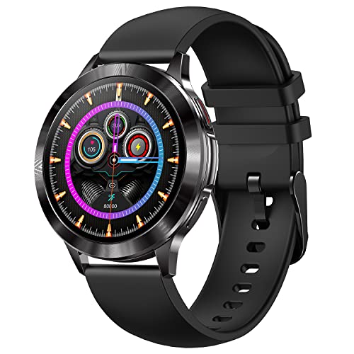 Fire-Boltt Mystic 1.3″ Amoled Display Smartwatch, Bluetooth Calling, 360*360 Pixels High Resolution, 680 Nits Peak Brightness, 60Hz Refresh Rate, Dual Button Technology, Whatsapp Notification (Black)