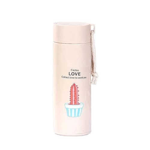 Welour Plant Glass Water Bottle With Thread 500Ml (Set Of 1)