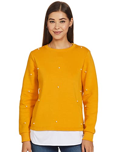 Amazon Brand – Eden & Ivy Women’S Cotton Blend Round Neck Sweatshirt (Ei Aw20 Swbs1_Sunflower_S)