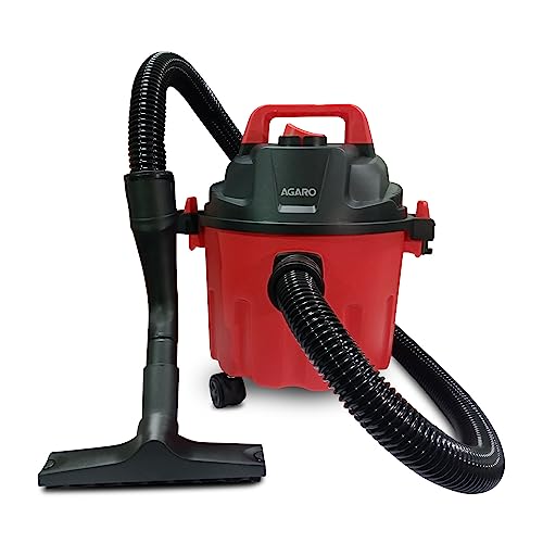 Agaro Rapid Vacuum Cleaner,1000W,Wet&Dry,For Home Use,Blower Function,10L Tank Capacity,16.5 Kpa Suction Power,Plastic Body,Red,10 Liter,Cartridge