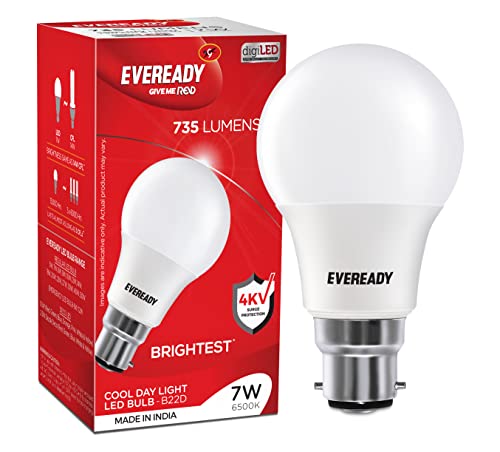 Eveready Base B22D 7-Watt Led Bulb (Cool Day Light)