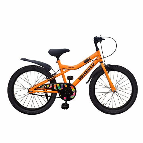 Wheely Avenge 20T Kidsa Bike, 12 Inch Frame, Tangerine Orange, Single Speed Steel Frame Bike, Ideal For 6-10 Years Unisex, Height 3.5-4.5 Feet, Rigid