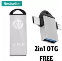 HP V220 OTG 2IN 1 FREE 128 GB Pen Drive(Silver)
