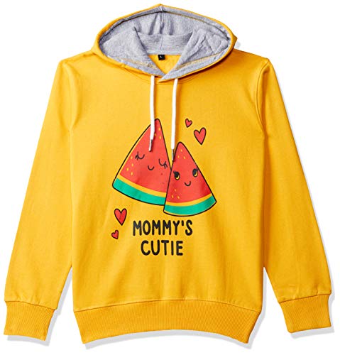 T2F Unisex-Child Cotton Hooded And Crew Neck Sweatshirt (Bys-Ss-06_Multicolor_7-8 Years_Yellow_7 Years-8 Years)