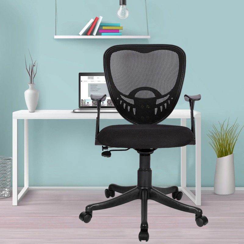 Savya Home Delta Fabric Office Executive Chair(Black, Diy(Do-It-Yourself))