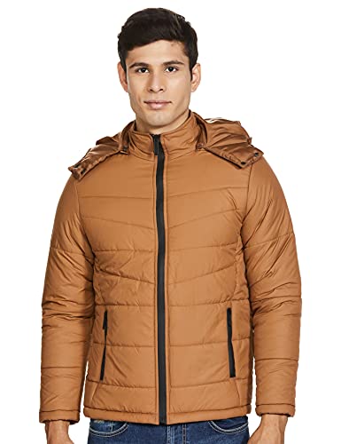 Qube By Fort Collins Men’S Quilted Jacket Brown Tan M