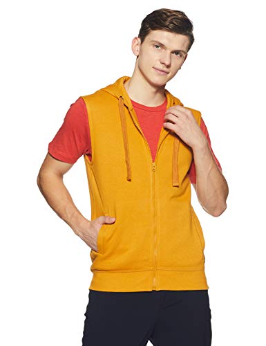 Amazon Brand – Symbol Men’S Cottonblend Hooded Neck Hoodie (Aw18Mnssw06D_Sunflower_Large_Sunflower_Yellow_L)