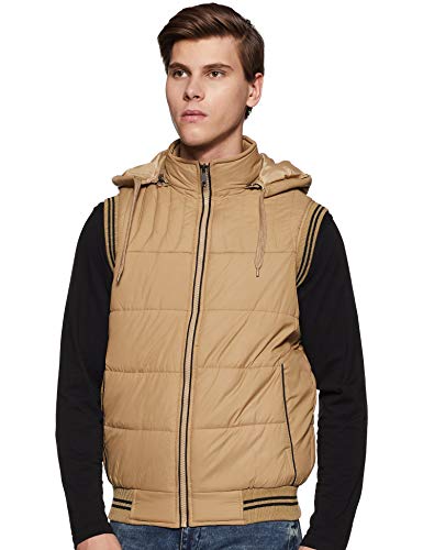 Cazibe Men Jacket (12019Bt_Fawn_M)