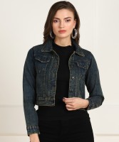 MONTREZ Full Sleeve Washed Women Denim Jacket