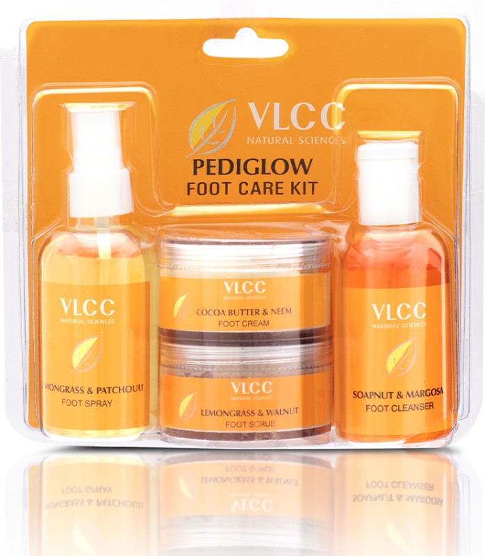 Vlcc Pedi Glow Foot Care Kit – Scrub, Cleanser, Cream & Spray(Set Of 4)