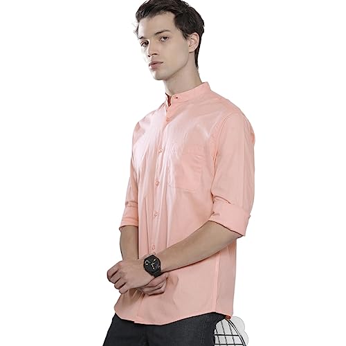 The Indian Garage Co Adult Men’S Regular Fit Shirt (0522-Shpo251-05_Pink L)