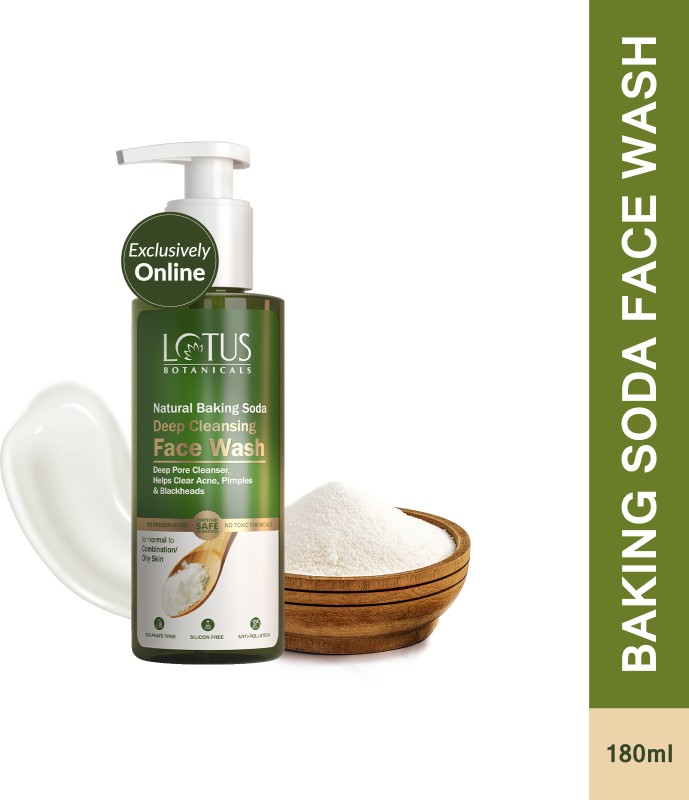Lotus Botanicals Natural Baking Soda Deep Cleansing – 180Ml Face Wash(180 Ml)